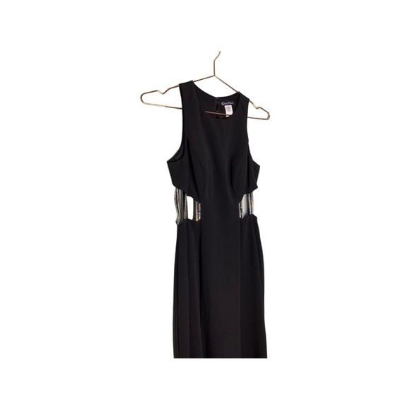 Dear Moon Sleeveless Crystal Strap Back Crepe Dress - Picture 5 of 7